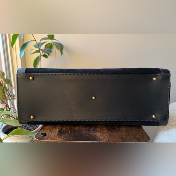 Gucci Diana Black Suede/Leather Bamboo Handle Tote - Vintage - Picture 8 of 15